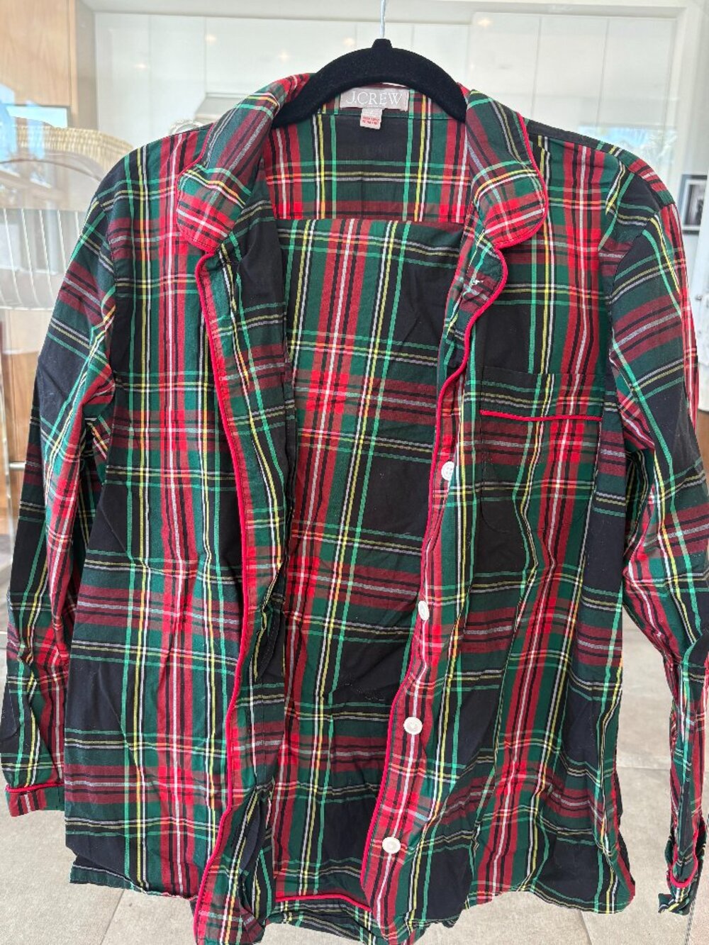 J.Crew Women’s Plaid Pajama Set - Navy, Green, & Red Tartan - Size S ($35)